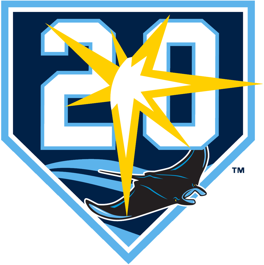 Tampa Bay Rays 2018 Anniversary Logo iron on transfers for fabric